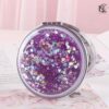 Portable Double-Sided Folding Cosmetic Mirror for Women violet